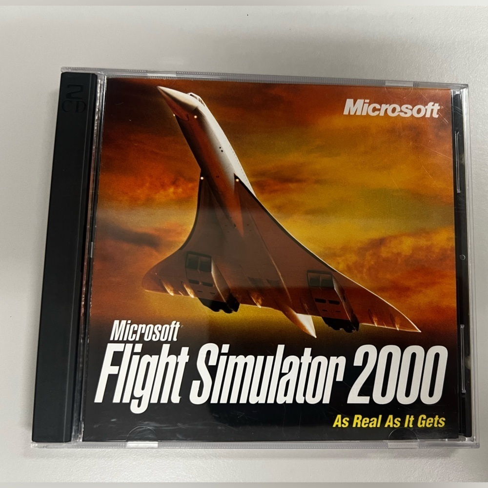 Microsoft Flight Simulator 2000 (PC, 1999) 2 Disk CD-ROM